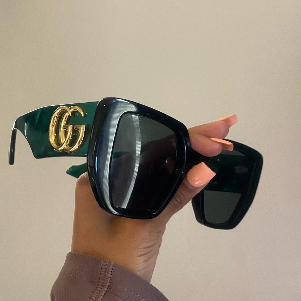 Gucci Oversized Green Sunglasses
